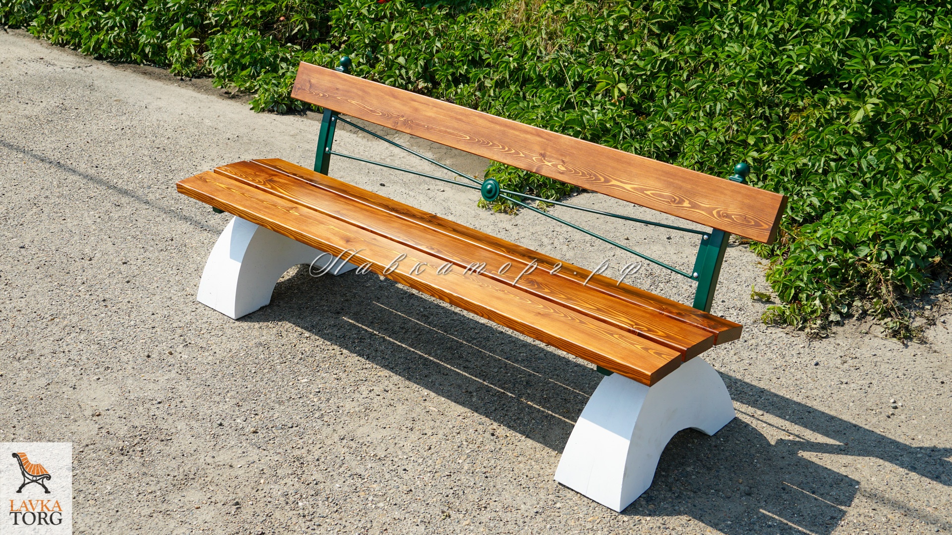 Скамейки из дерева и бетона СБл-2Д