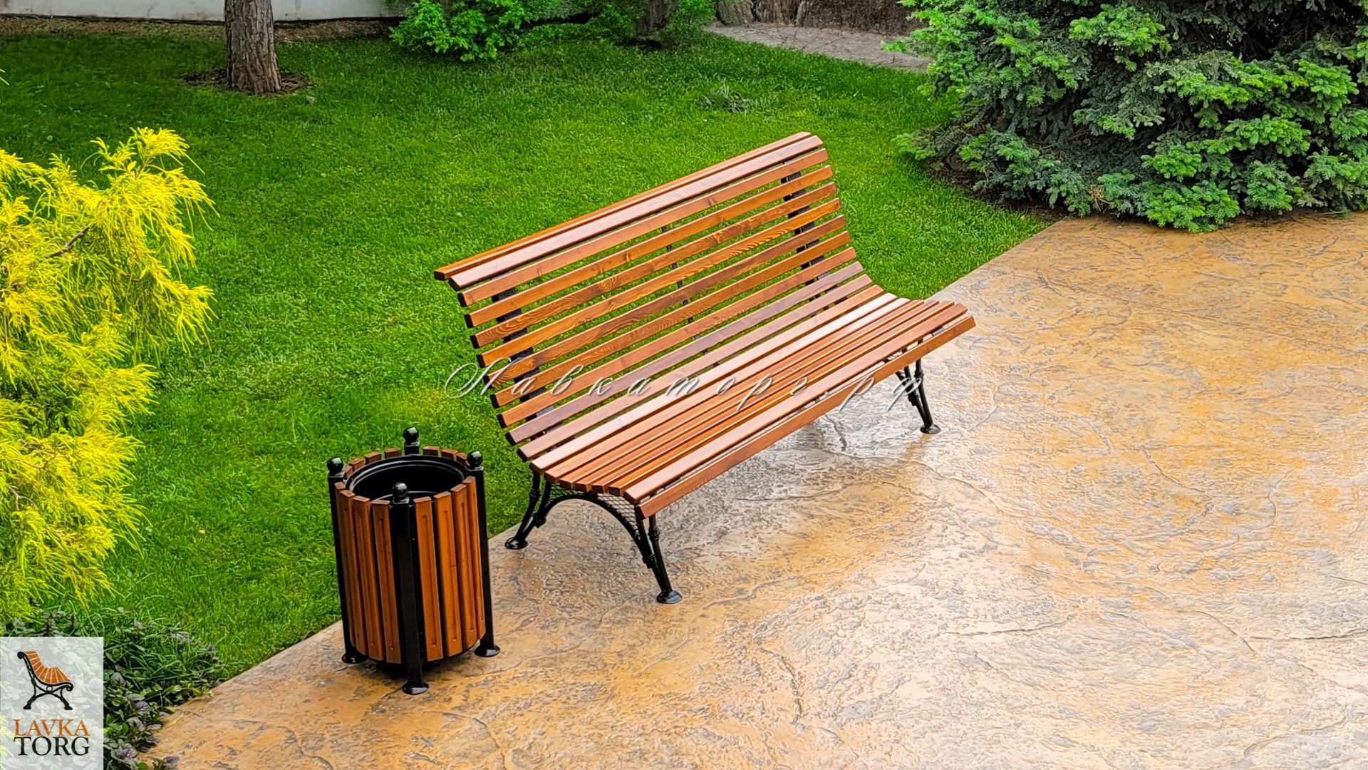 Скамейки  СК16л-2в с высокой спинкой