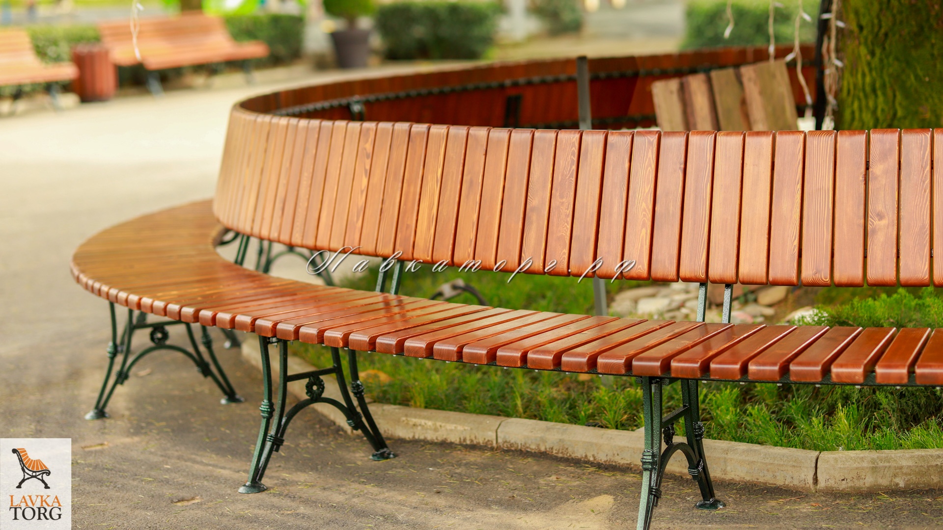 Скамейки круглые со спинкой СК16л-рл1