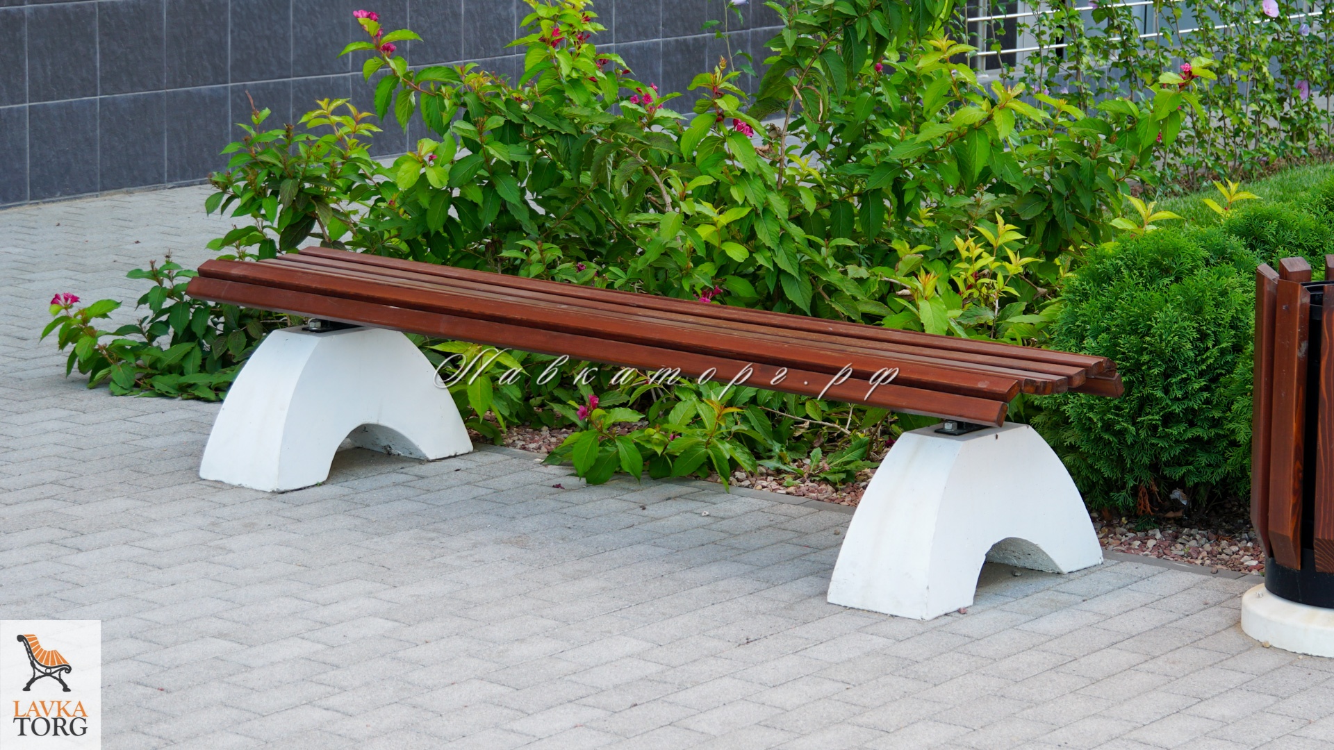 Лавочки без спинки на бетоне СБл-2-2б