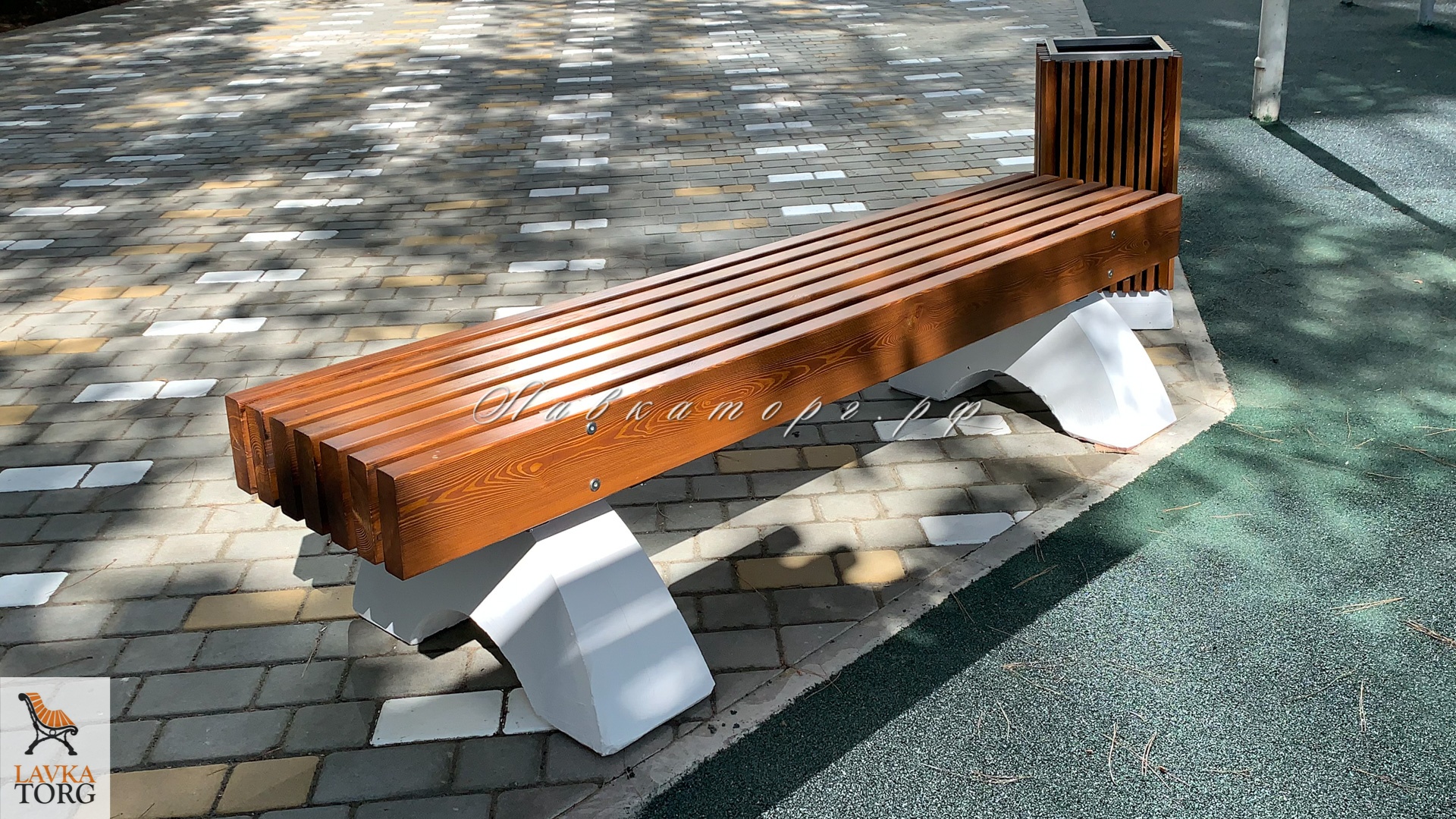 Лавочки без спинки на бетоне СБлв-2б