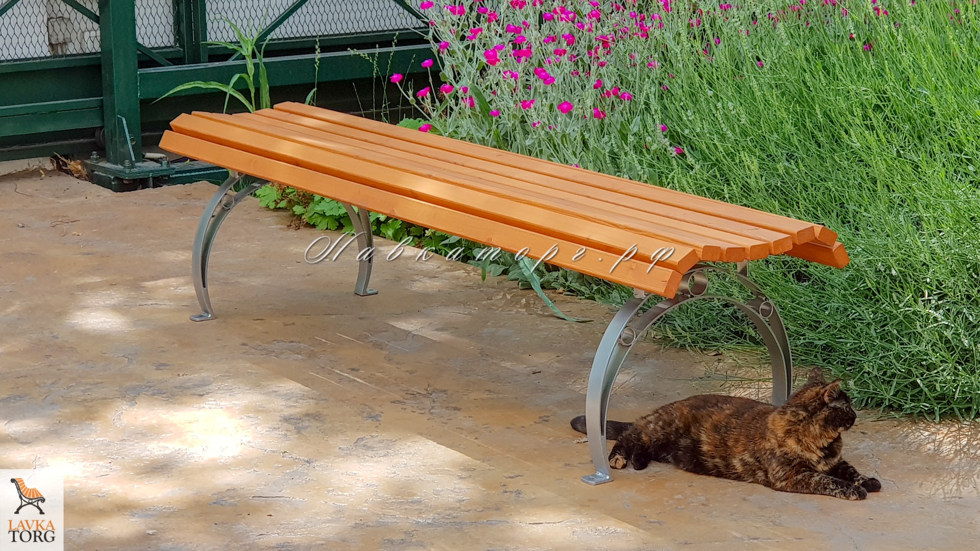 Лавочки СП40л-1,8Б без спинки из лиственницы