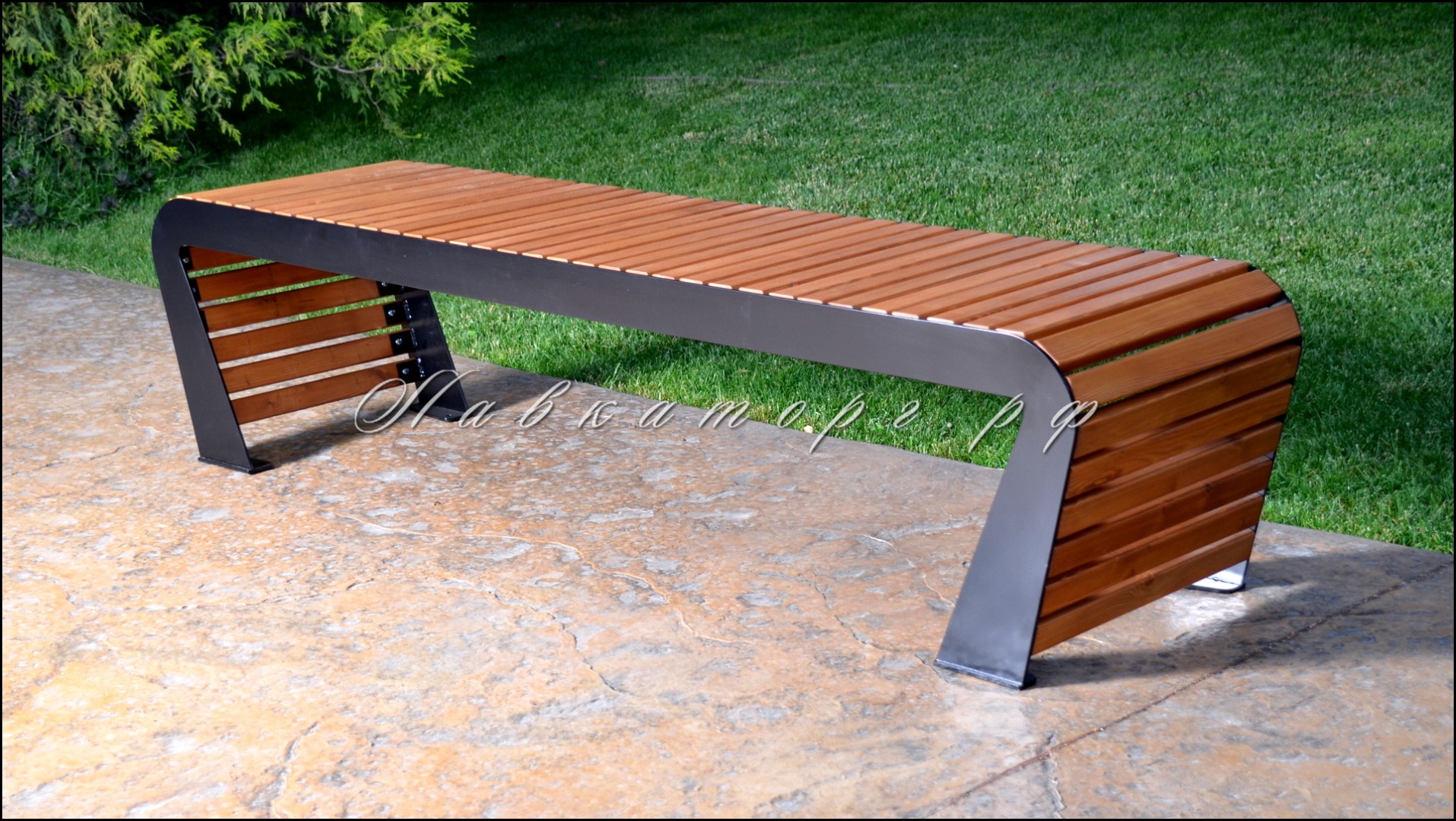 Лавочки СМл-2Б без спинки в современном стиле