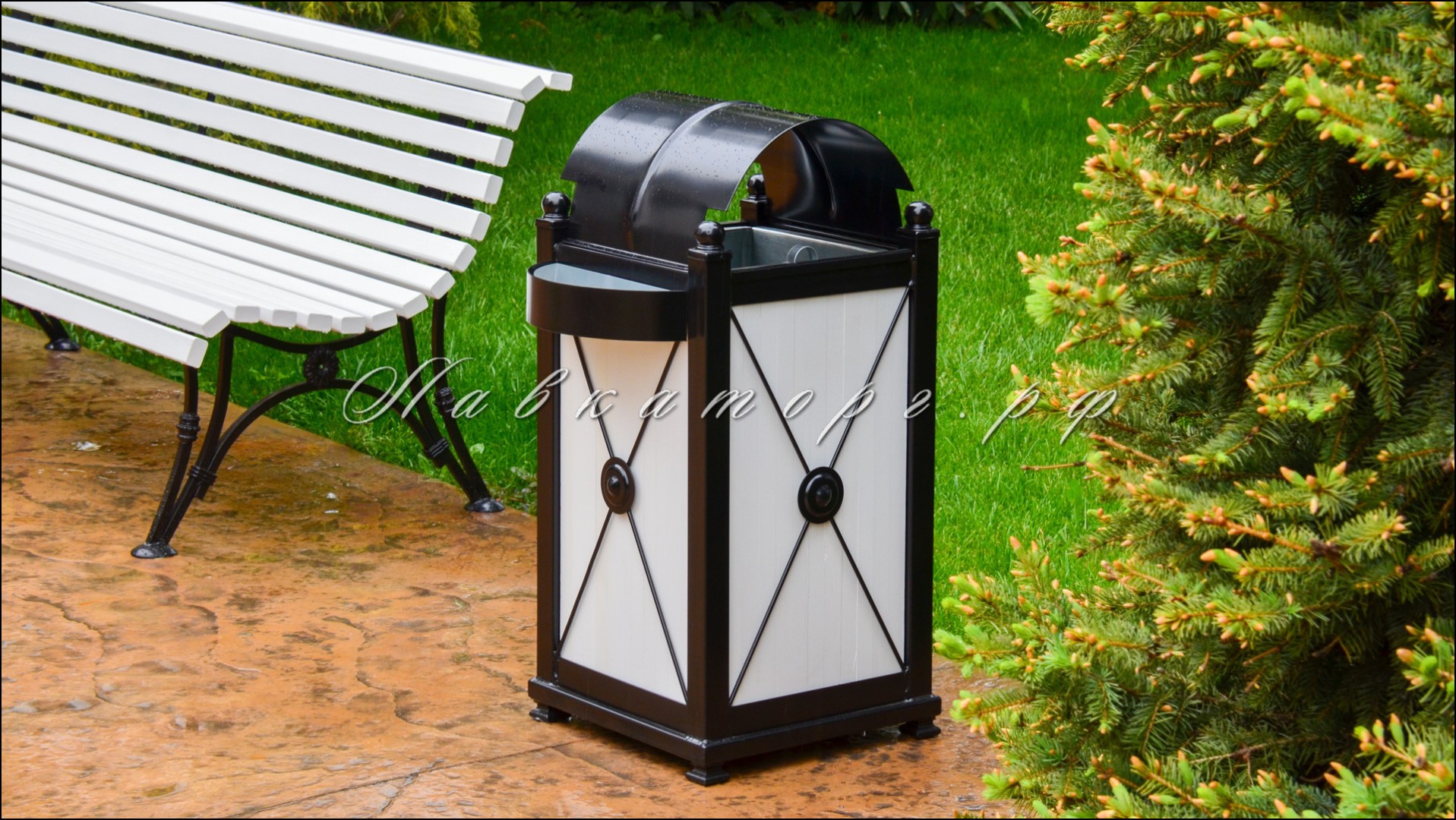 Урны с крышкой и пепельницей УМл-4кп