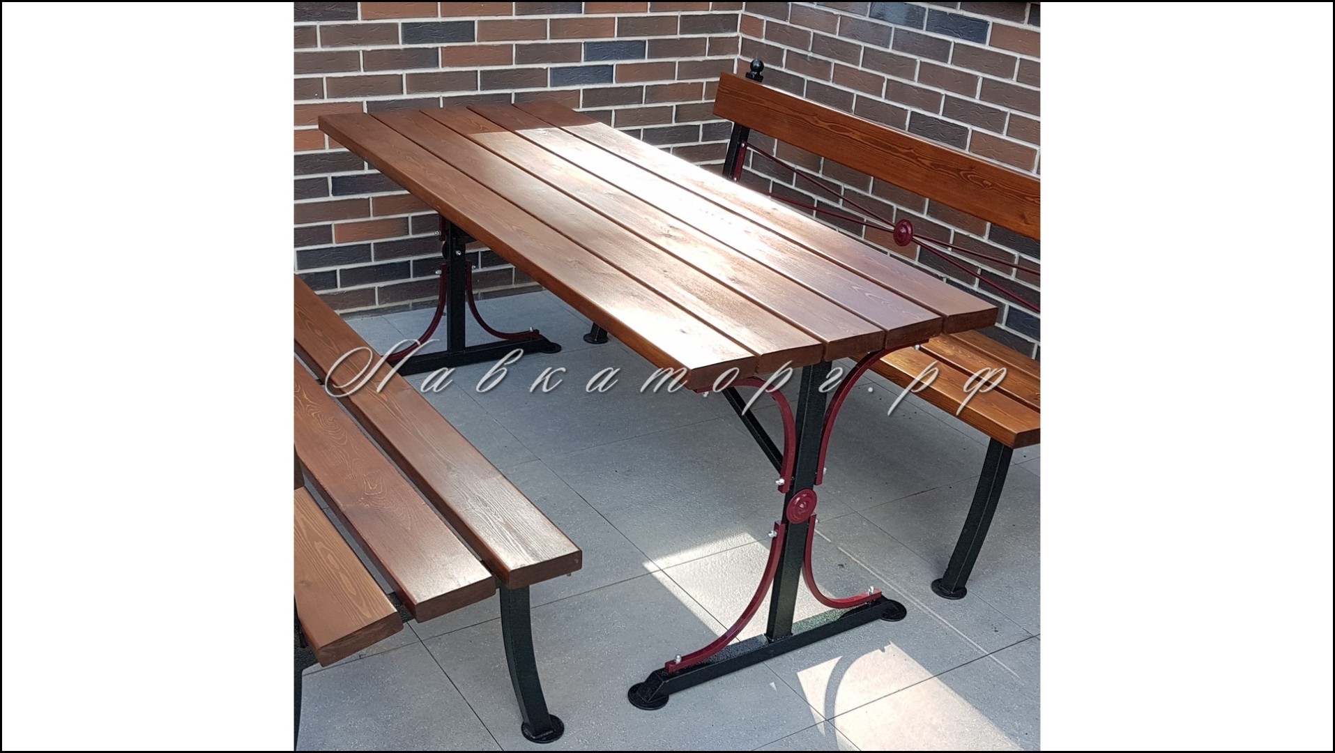 Стол уличный из лиственницы СМл-1