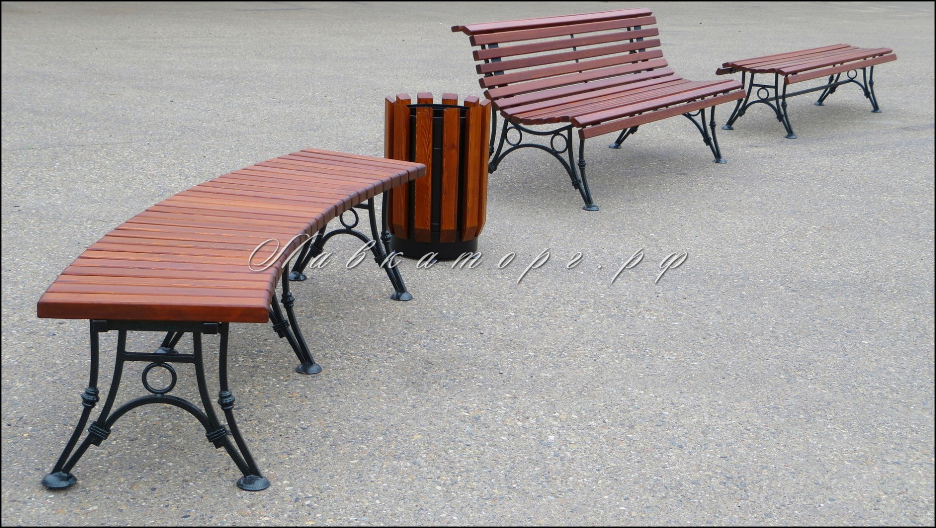 Серия парковой мебели на ажурных стальных опорах СК16л