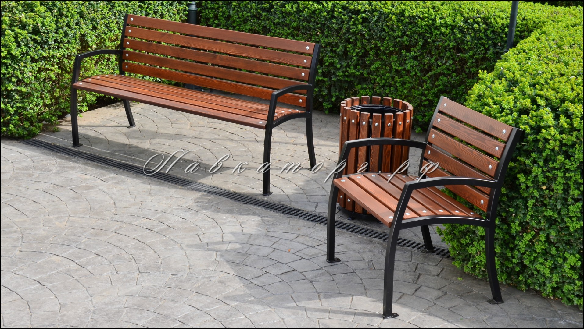 Скамейка и кресло серии СТ30л