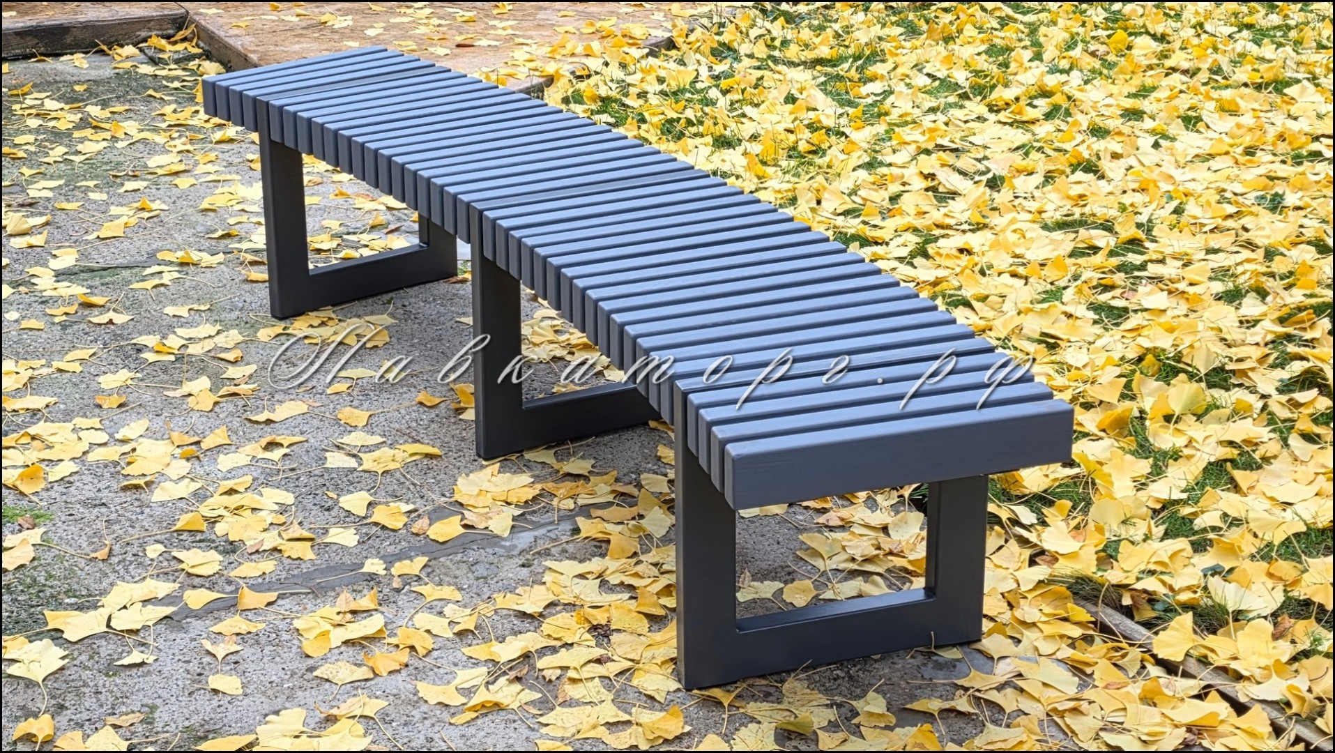 Радиусные скамейки без спинки СТ80х40л-рБ из лиственницы